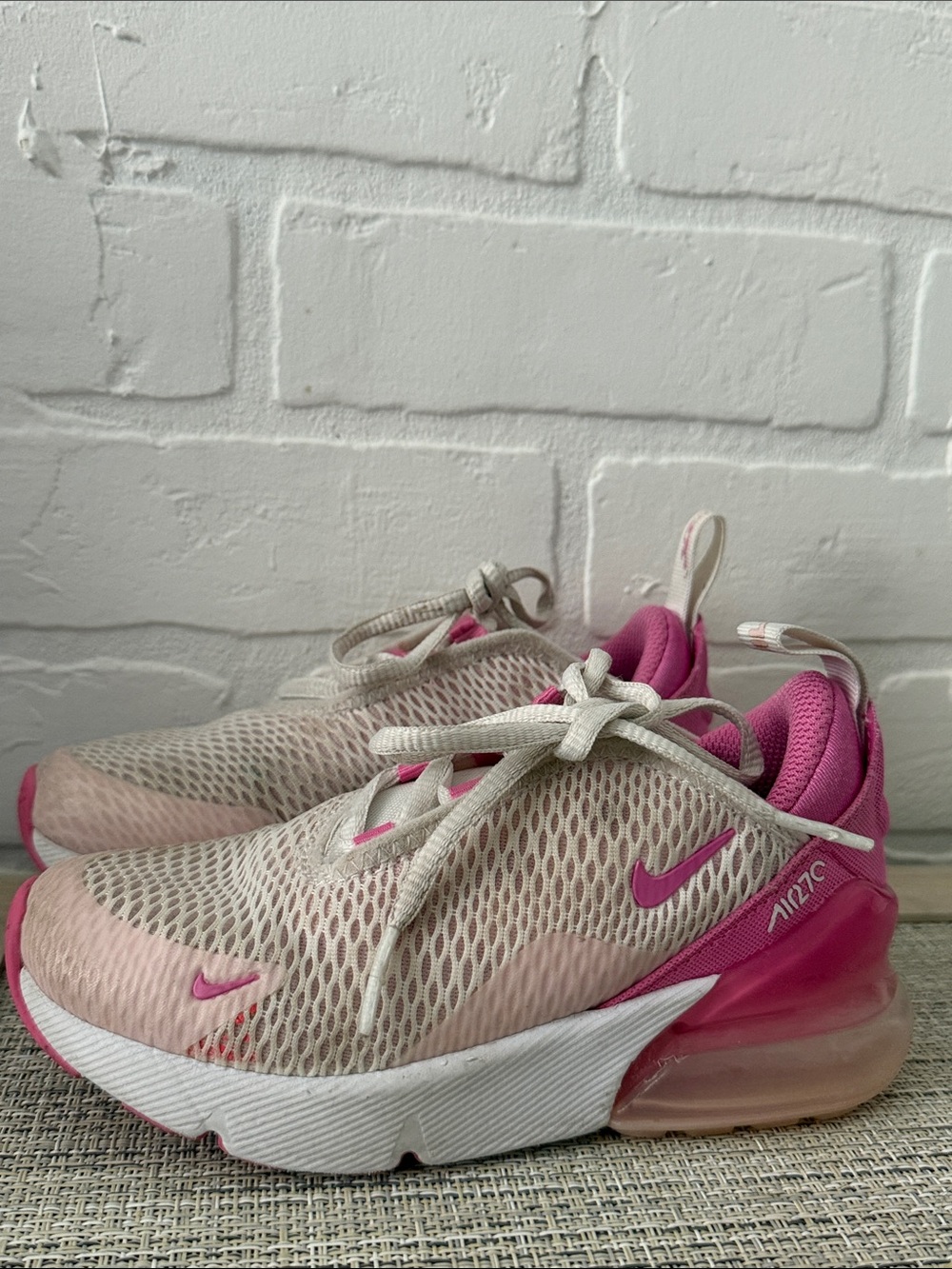 Kids Pink Mesh Athletic Sneakers